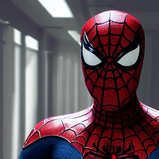 Image similar to a film portrait still of spiderman mile morales from paris, unrealengine 5. realism, cinematic lighting, highly detailed spider - man, 4 k. 8 mm. grainy. panavision.