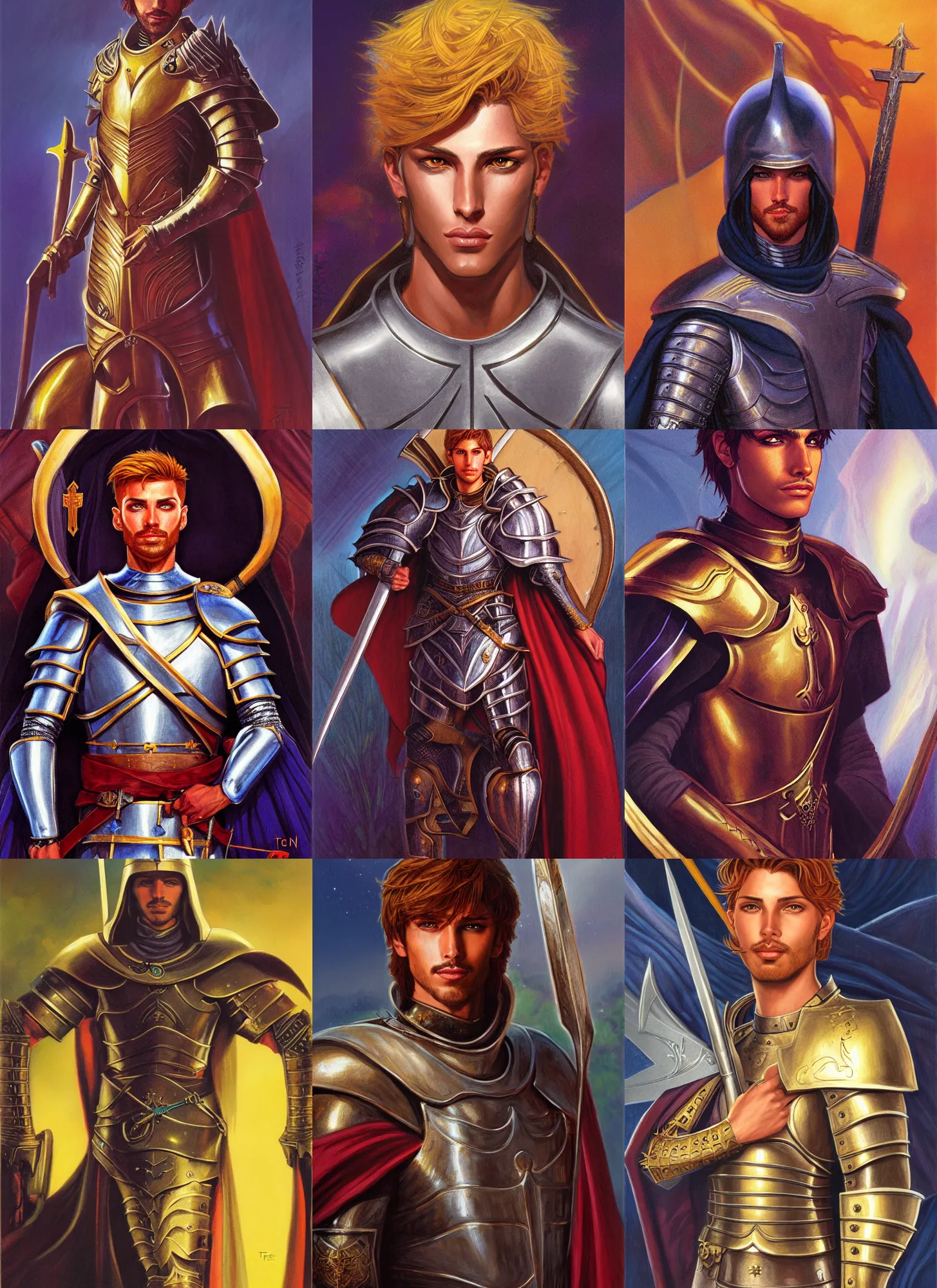 Prompt: portrait of a royal male crusader, art by terese nielsen, 8 k