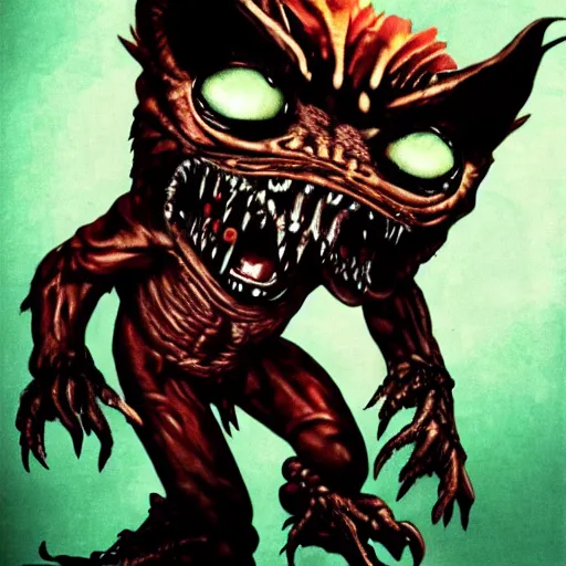 Image similar to gremlins vs predator