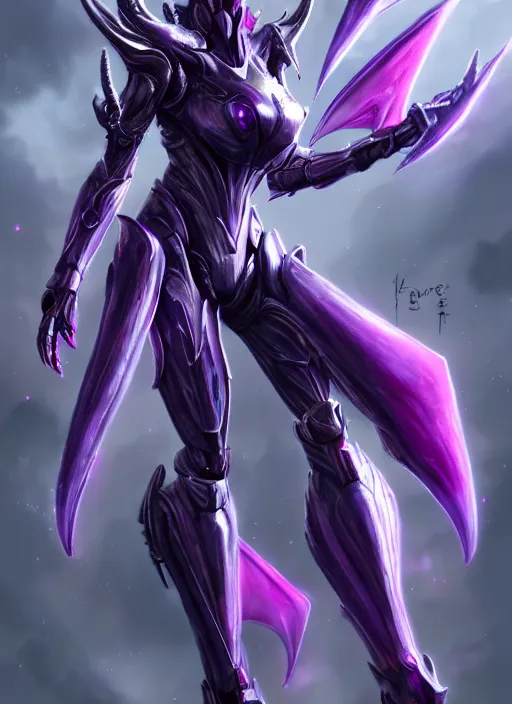 Prompt: cinematic close body, cosmic sized beautiful stunning giant robot mechan hot female dragon goddess, sharp sleek cyborg dragon head, sharp metal ears, smooth purple eyes, smooth fuschia skin, smooth silver armor, nebula, epic proportions, epic scale, macro furry, furry art, dragon art, goddess art, giantess art, warframe, warframe fanart, furaffinity, octane