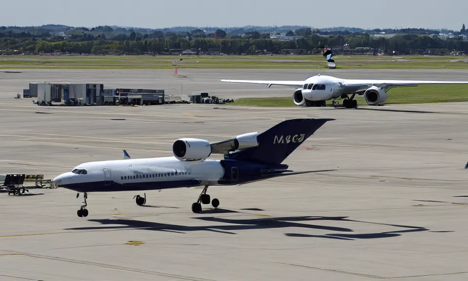 Image similar to photo of a plane landing at an airport