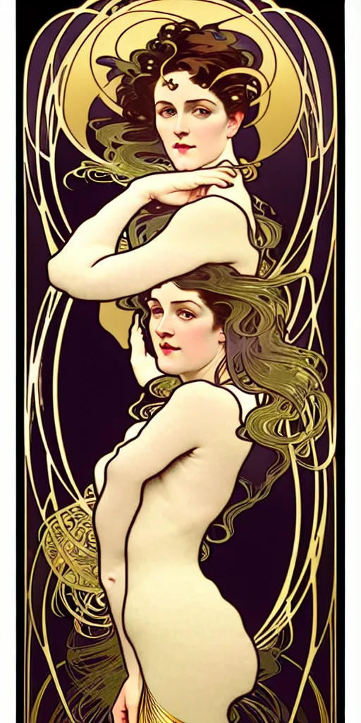 Image similar to the source of future growth dramatic, elaborate emotive Art Nouveau styles to emphasise beauty as a transcendental, seamless pattern, symmetrical, large motifs, hyper realistic, 8k image, 3D, supersharp, Flowing shiny rainbow silk cloth, Art nouveau curves and swirls, beautiful Adele by Alphonse Mucha, glossy iridescent and black and lustrous gold colors , perfect symmetry, iridescent, High Definition, sci-fi, Octane render in Maya and Houdini, light, shadows, reflections, photorealistic, masterpiece, smooth gradients, no blur, sharp focus, photorealistic, insanely detailed and intricate, cinematic lighting, Octane render, epic scene, 8K