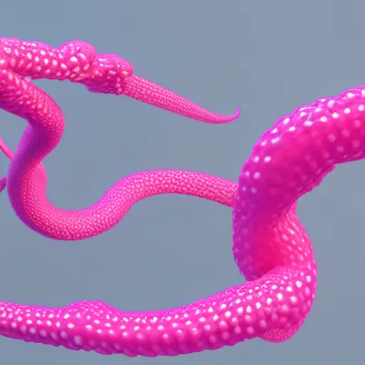 Prompt: swarm of pink brain with tentacles climbing over each other. 3 d blender render. 8 k. smooth. simple.