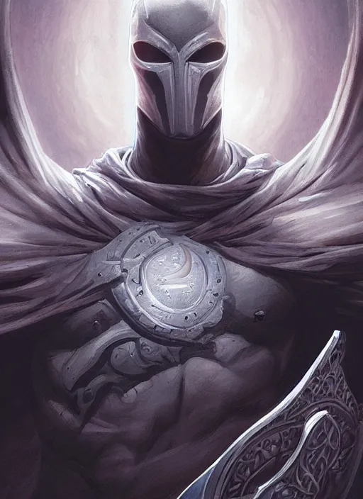 Image similar to digital _ painting _ of _ moon knight _ by _ filipe _ pagliuso _ and _ justin _ gerard _ symmetric _ fantasy _ highly _ detailed _ realistic _ intricate _ port