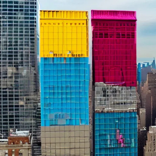 Prompt: new york city skyline made of lipstick