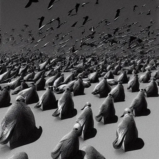 Image similar to pigeons bombing the city of Athens, black and white, extremely high detail, photorealistic, cinematic lighting, artstation, octane render, art by Zdzisław Beksiński