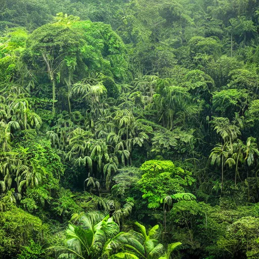 Prompt: a vast and labyrinthine jungle