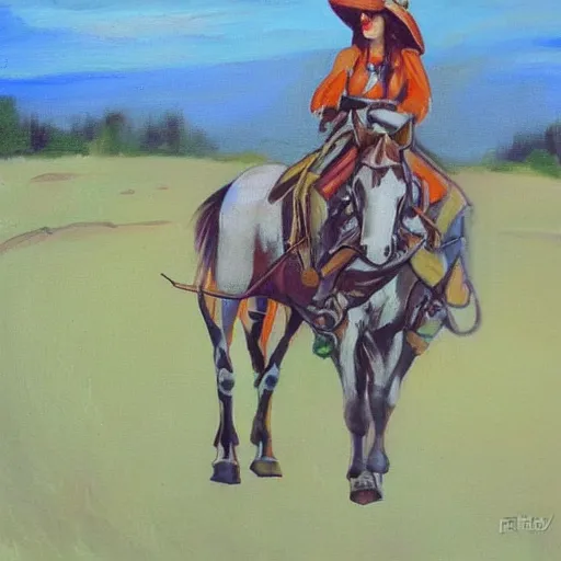 Image similar to female cowboy art by felice house