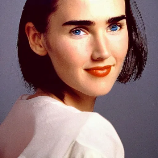 Prompt: face of 20 years old Jennifer Connelly with blonde hair