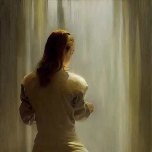 Image similar to ultra realistic extremely detailed elle fanning in prey, art by frank frazetta and michael sowa, roger deakin ’ s cinematography, oil on canvas, 4 k, ultra realistic, highly detailed, epic lighting