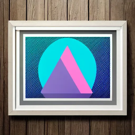 Image similar to tycho chillwave geometric posterpunk printcore