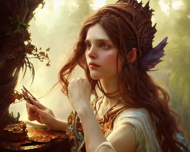 Image similar to photography of sally mann, deep focus, d & d, fantasy, intricate, elegant, highly detailed, digital painting, artstation, concept art, matte, sharp focus, illustration, hearthstone, art by artgerm and greg rutkowski and alphonse mucha