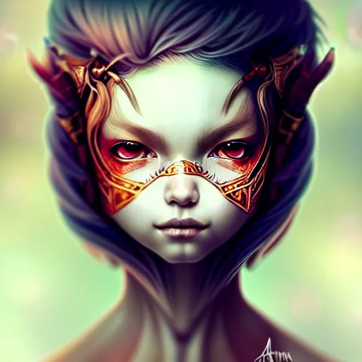 Prompt: portrait of a warrior little girl, artwork by artgem lau, anna dittman, wlop and rossdraws, anatomically correct, smooth, clean detailed, sharped focus, symmetrical, perfect composition, illustration, extremely coherent, detailed face, arstation, expressive