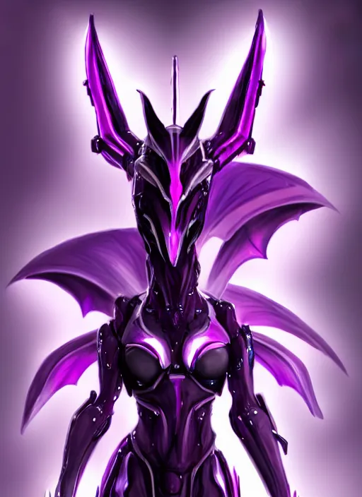 Image similar to cinematic goddess close shot, galactic sized proportional stunning beautiful hot female warframe, sleek mecha female dragon head, metal ears, led purple eyes, smooth fuschia skin, smooth silver armor, floating in space, holding a galaxy, epic proportions, epic size, epic scale, furry art, dragon art, giantess art, warframe fanart, furaffinity, octane