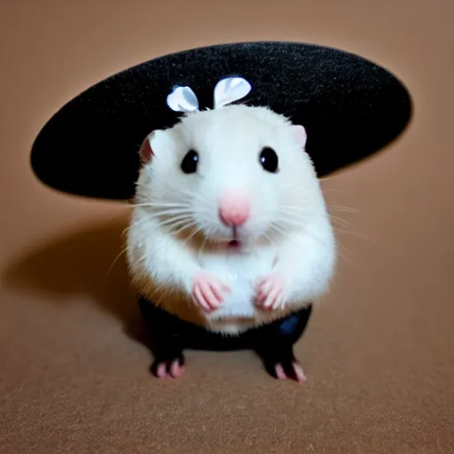 Image similar to a cartoon style hamster with a top hat