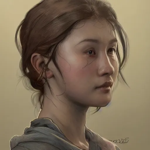 Prompt: Sarah from TLOU, highly detailed, digital painting, artstation, concept art, smooth, sharp focus, illustration, ArtStation, art by artgerm and greg rutkowski and alphonse mucha and J. C. Leyendecker and Edmund Blair Leighton and Katsuhiro Otomo and Geof Darrow and Phil hale and Ashley wood and Ilya repin and Charlie Bowater