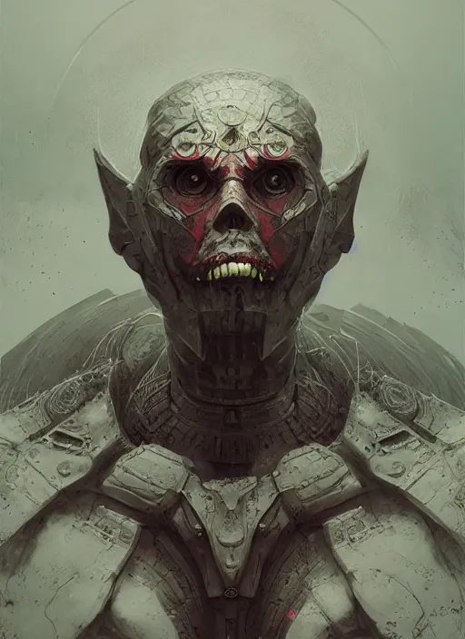 Prompt: angron concept art, symmetrical, rule of three, detailed body, detailed face, ultradetailed digital illustration, 8 k, epic atmosphere, digital art by dang my linh and beksinski