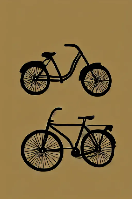 Image similar to minimalist boho style art of a bike, illustration, vector art