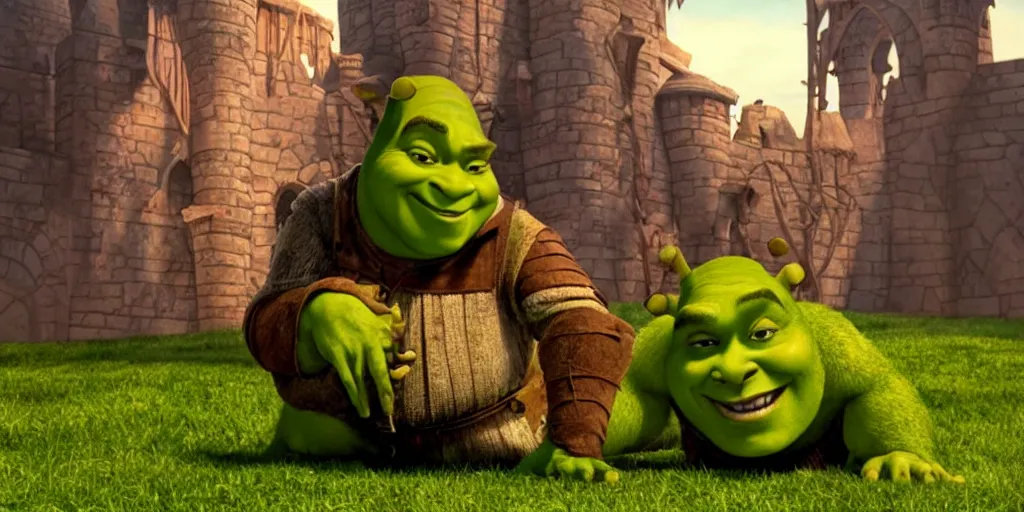 Image similar to still from shrek