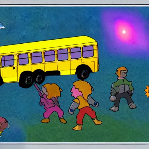 Image similar to the hammer of dawn blows up the magic school bus