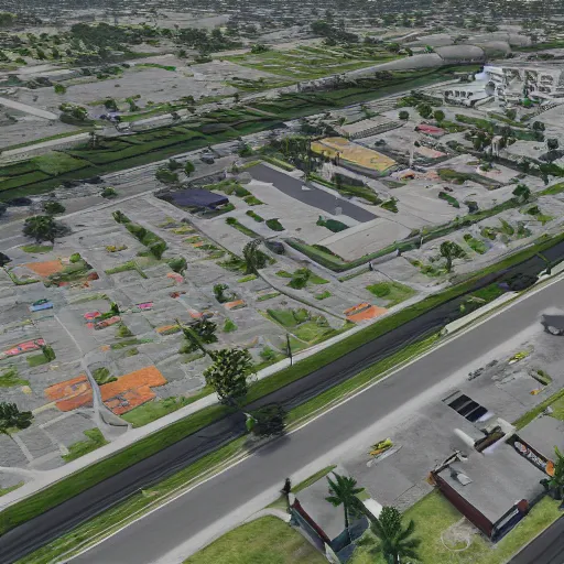 Image similar to pembroke pines florida in gta 5, 8k octane 3D render