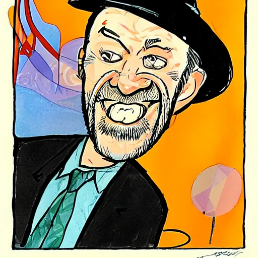 caricature of george carlin by mort drucker | Stable Diffusion | OpenArt