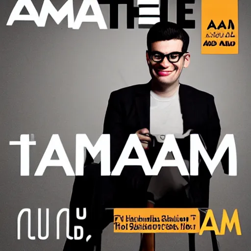 Image similar to magazine advertisement for a new late night television talk show called the adam friedland show