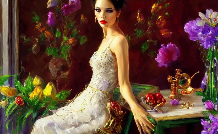 Image similar to Alchemy mantis. By Konstantin Razumov, highly detailded