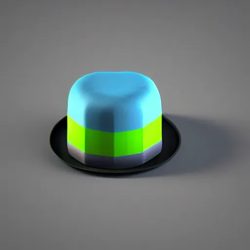 Prompt: 3 d object of hat rendered in isometric in 3 d game, isometric art, centralised, mohamed chahin, blender cycles render ultra detail, no background