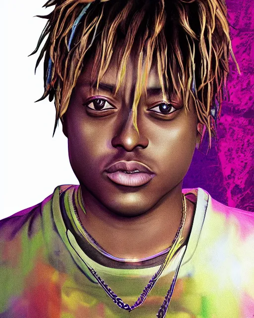 Image similar to juice wrld rapper rockstar legend highly detailed photo realistic anime digital art