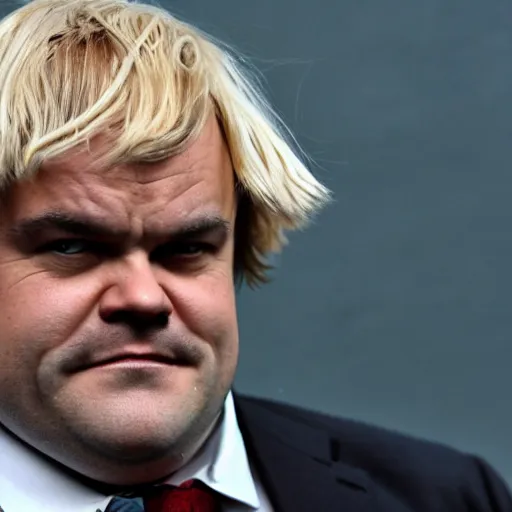 Prompt: jack black as boris johnson, hd