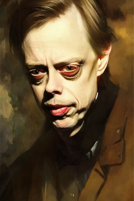 Image similar to beautiful portrait half steve buscemi wearing sourdough bread, art by anders zorn, wonderful masterpiece by greg rutkowski, beautiful cinematic light, american romanticism thomas lawrence, greg rutkowski