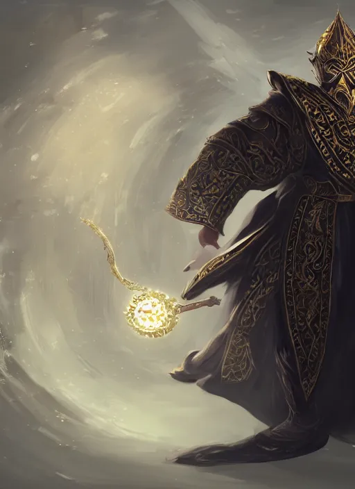 Image similar to a highly detailed illustration of short haired asian man as wizard wearing ornate black robe and mage hat, dramatic magic floating pose, intricate, elegant, highly detailed, centered, digital painting, artstation, concept art, smooth, sharp focus, league of legends concept art, WLOP