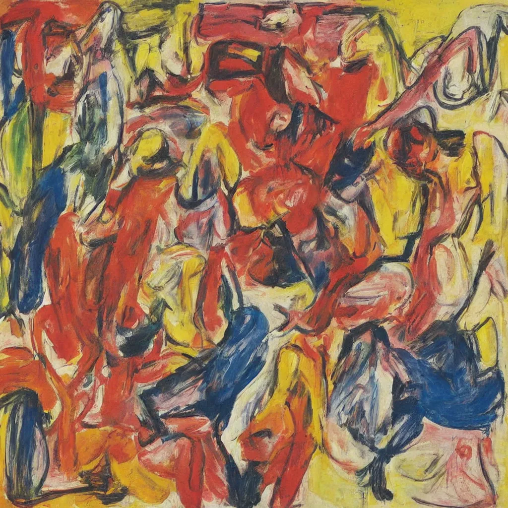 Image similar to over lapping women by Willem de Kooning