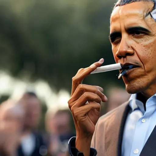 Image similar to Obama smoking