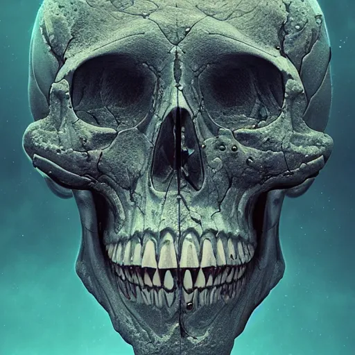 Image similar to portrait_of_a_melting_skull._intricate_abstract._intricate_artwork._by_Tooth_Wu_wlop_beeple_dan_mumford._octane_render_trending_on_artstat