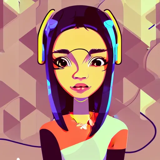 Image similar to 2 d character design, female rapper, vector art, digital art, portrait, 4 k, 8 k, sharp focus, smooth, illustration, concept art, music artist