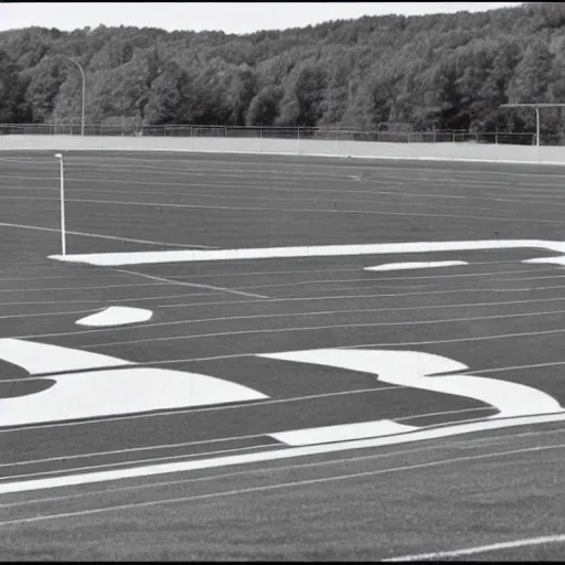 Image similar to hayfield high school virginia 1980s, photorealistic, 8k, award winning, black and white