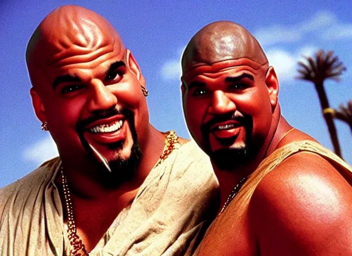 Image similar to film still of sinbad as kazaam in the movie kazaam 1 9 9 6