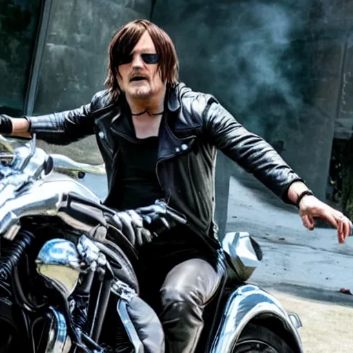 Prompt: Norman reedus As Ghostrider hyper realistic 4K quality