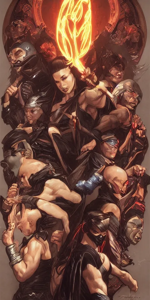 Prompt: Mortal Kombat by Artgerm and greg rutkowski and alphonse mucha