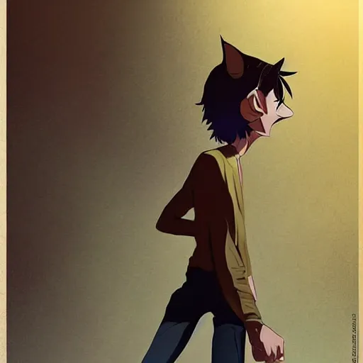 Image similar to hyperrealistic cartoon illustration of a goblin, vector art, artwork by makoto shinkai