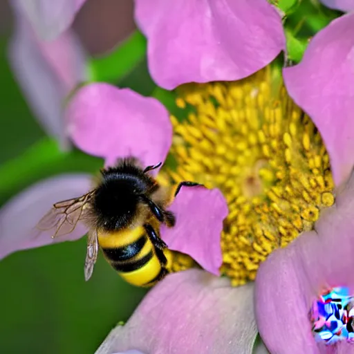 Image similar to bee on rose photograph