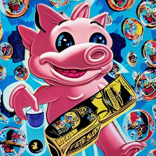 Image similar to Tristan Eaton, Porky Pig