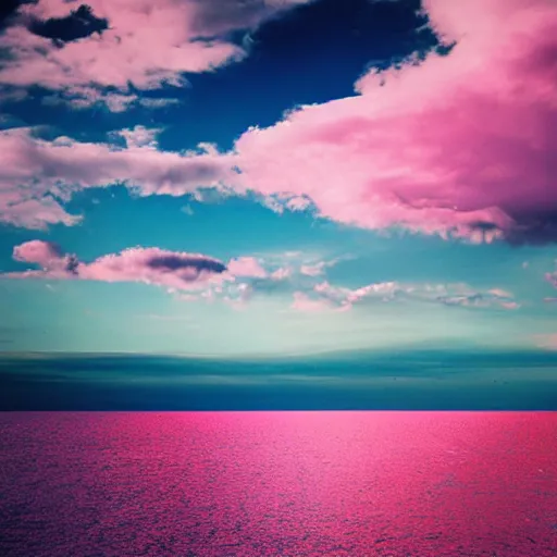 Image similar to pink clouds in the sea