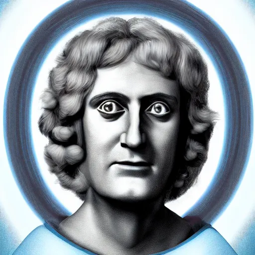 Image similar to portrait of Isaac Newton as a character in Monsters, Inc., digital art, 4 K, detail