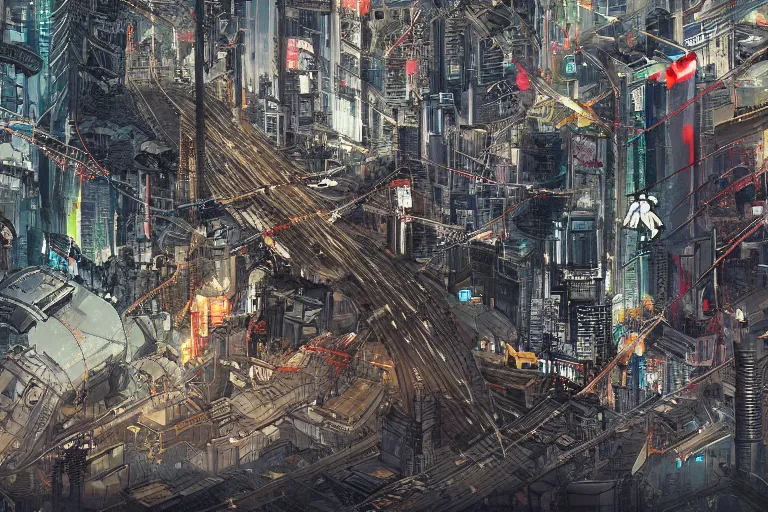 Image similar to Tokyo in the year 2274, detailed, artstation