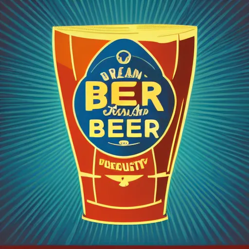 Image similar to Propaganda poster of a beer, sticker, highly detailed, colorful, illustration, smooth and clean vector curves, no jagged lines, vector art, smooth