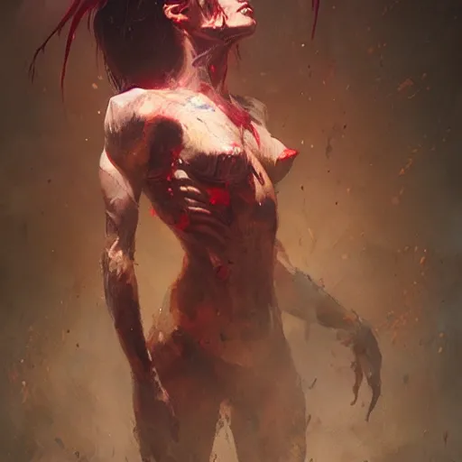 Image similar to agony humanized by greg rutkowski