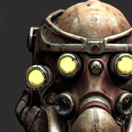 Image similar to fallout concept art supermutant face close up render grim realistic lighting unreal engine 5